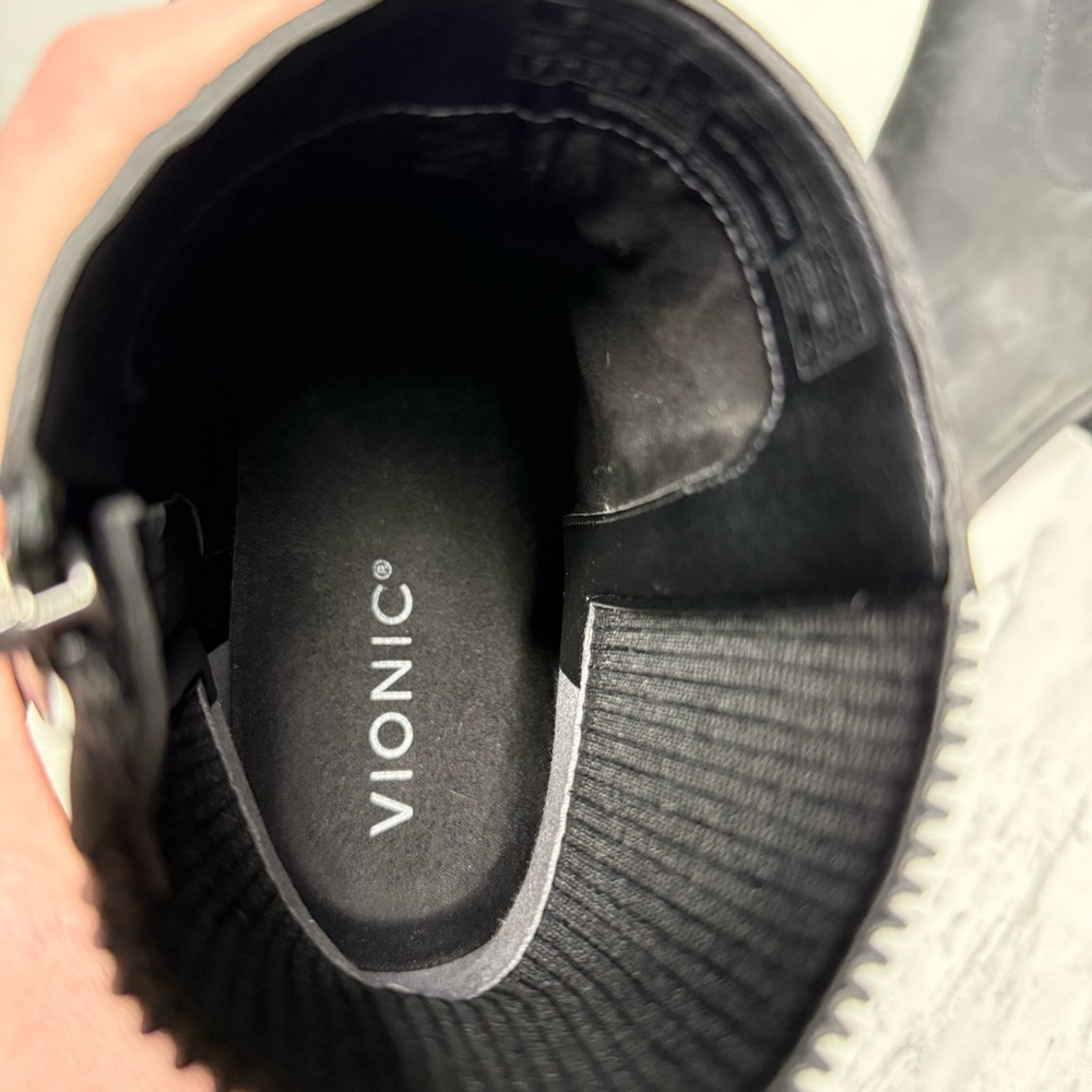 Vionic Shantelle Black Nubuck Bootie 7 - Picture 13 of 15